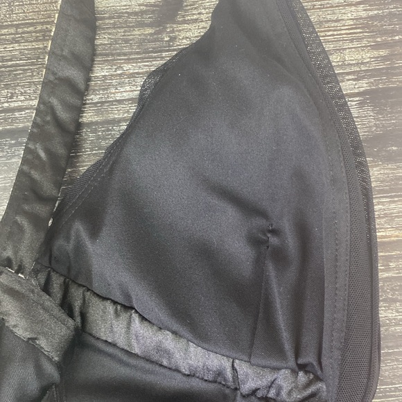 La Femme Black Embellished Empire Waist Sleeveless Halter Maxi Long Formal Dress - Picture 7 of 10